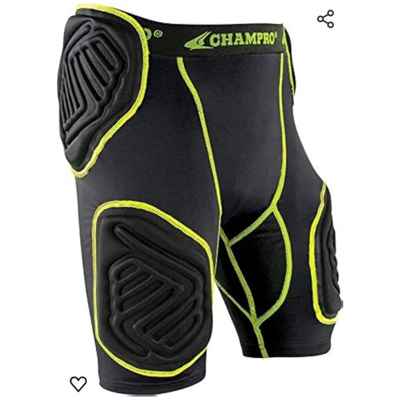 Champro Bull-Rush 5-Pad Lacrosse Football Girdle Adult M Compression Shorts - Picture 1 of 16